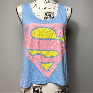 Juniors L (11/13) Superman Tank Top